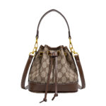 Monica Kiki Color-Block Luxe Monogram Drawstring Bucket Bag for Women, High-End Shoulder Crossbody Large Capacity, Korean Style Fashion